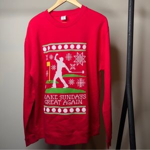 Vintage Barstool Crewneck Holiday Sweater - Size Large